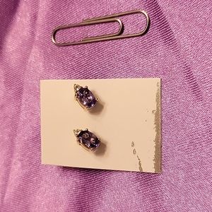 Amethyst Silver 925 earrings with Swarovski crystal